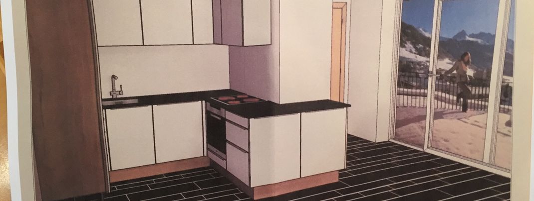 Küche Appartement Omeshorn für 2 Personen