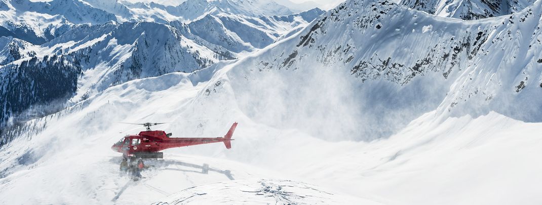 Heli-Skiing in den Kootenay Rockies.