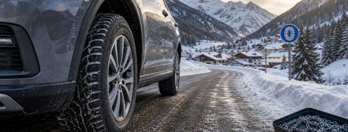 Auch wenn es nicht in allen Ländern Pflicht ist, Winterreifen sollten ein Muss bei der Fahrt in den Skiurlaub sein.