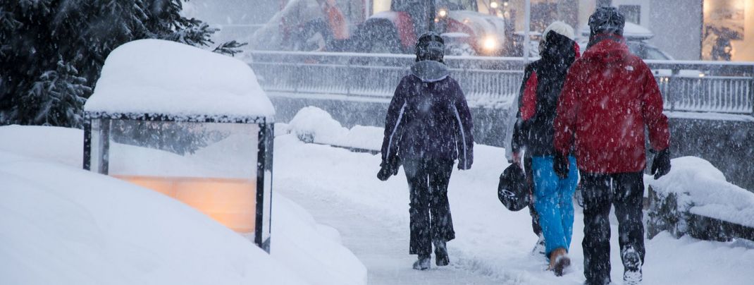 Lech am Arlberg had been cut off for several days as extreme weather continued to batter the Alps.