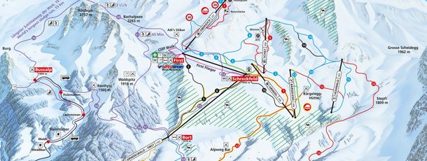 Information about the ski resort Grindelwald First