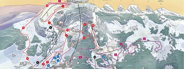 Pistenplan Chäserrugg - Toggenburg