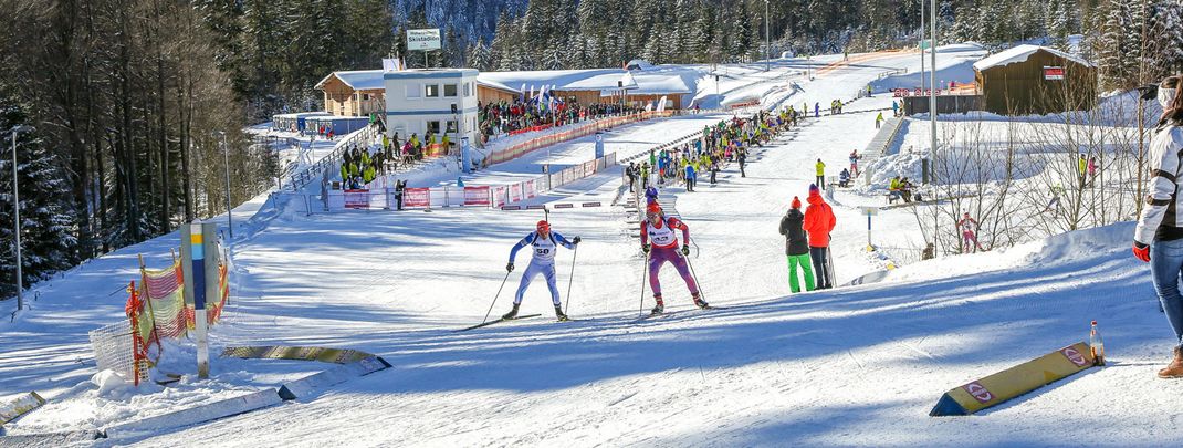 Tief winterlich präsentiert sich der Arber zur Europameisterschaft.