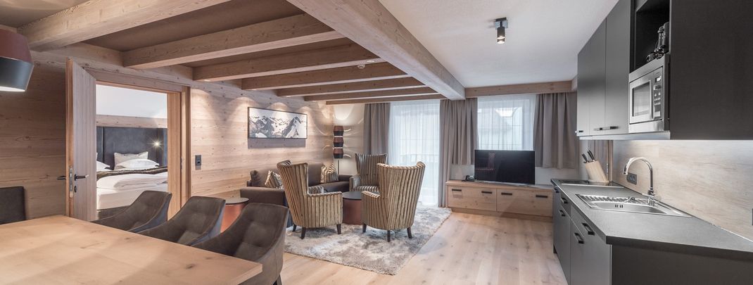 Die Suiten sind alle mit Küchenzeile und Essecke ausgestattet.