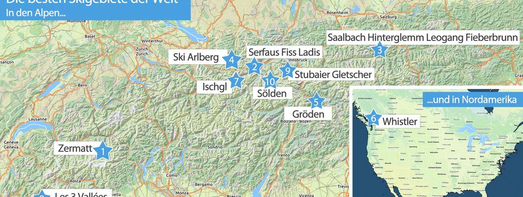 Top 10: The best ski areas worldwide 2016/2017