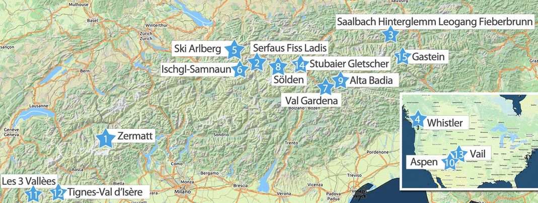 These are the winners of our ranking of the world's best ski resorts in 2020.