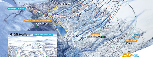 Information about the ski resort Bydalsfjällen