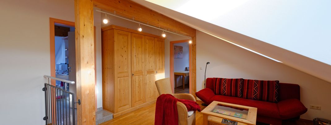 Aufenthaltsraum im Dachgeschoss