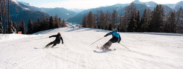 Skifahren mit Panoramablick über Sterzing