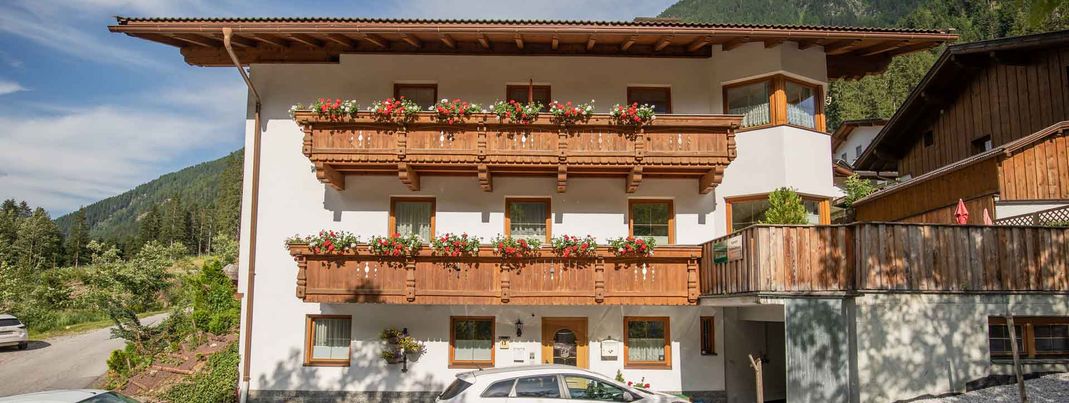 Ferienwohnung Mischbach Vorderansicht im Sommer