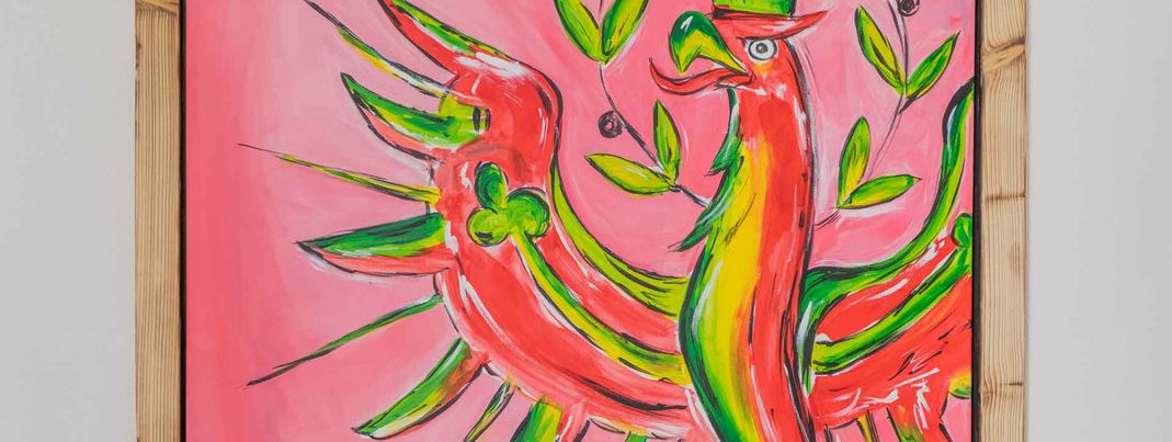 Jedes Bild im Haus ist von der Chefin Melanie persönlich gemalt