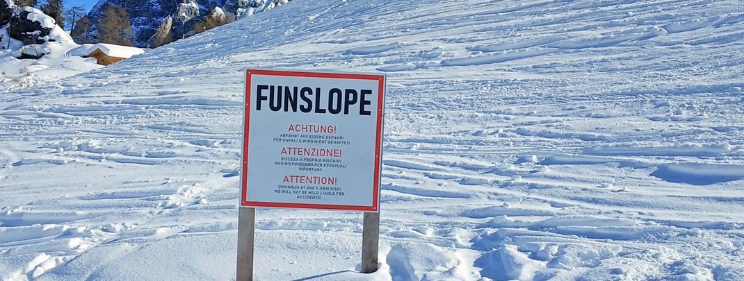 In einer Funslope ist immer Vorsicht geboten.