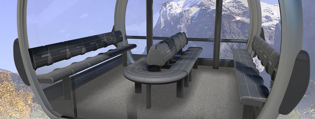 So sollen die Gondeln der neuen 3S-Bahn Eigerexpress aussehen.