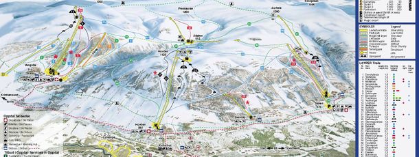 Information about the ski resort Oppdal