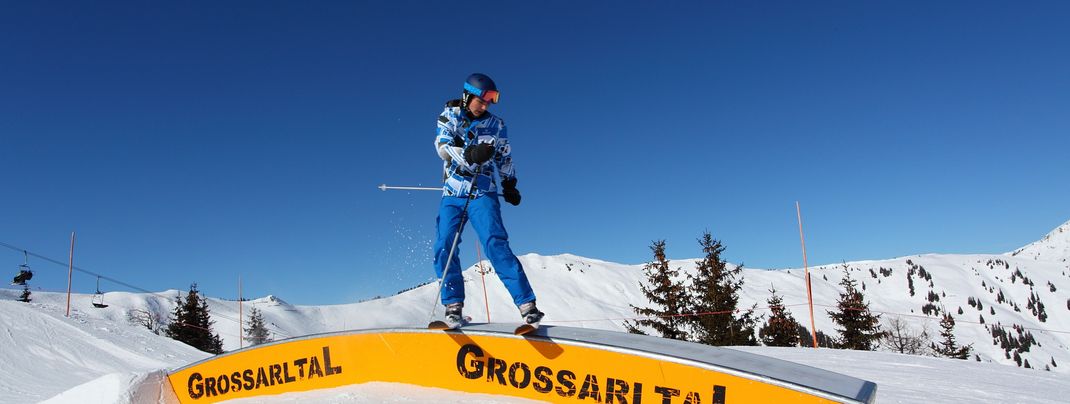 Der Snowpark startet an der Bergstation der Sonnenbergbahn.