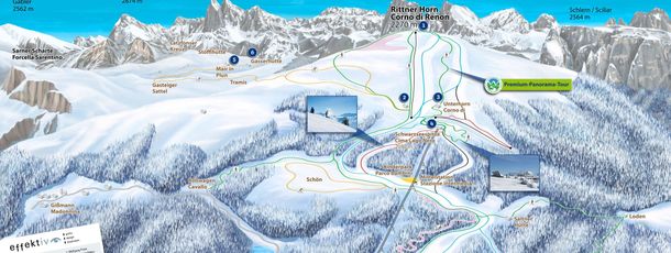 Detaillierte Infos zum Skiurlaub im Skigebiet Rittner Horn