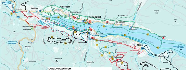 Detaillierte Infos zum Langlauf und den Loipen im Langlaufgebiet Weissensee