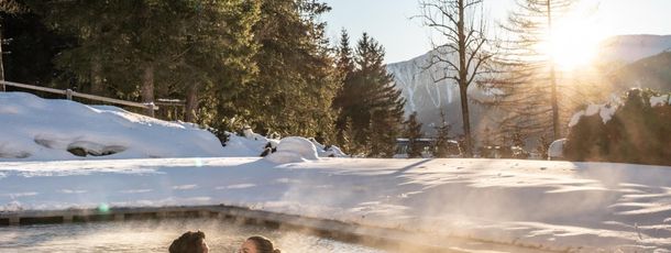 Außenpool im Winter