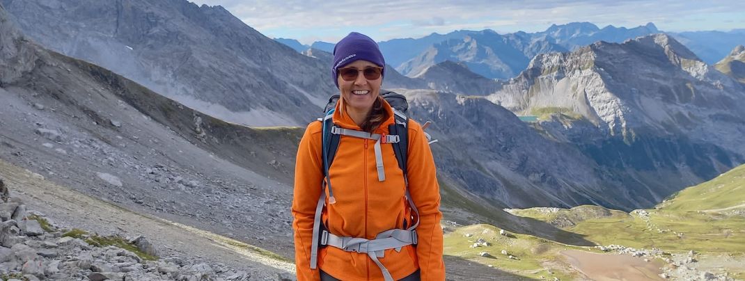 Helene in den Lechtaler Alpen auf einer unserer zahlreichen Wanderungen