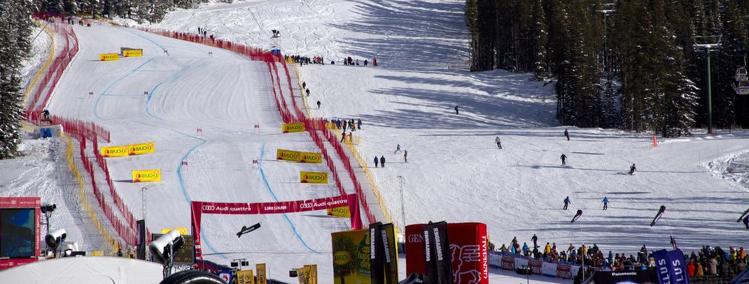 Blick auf den Zielbereich in Lake Louise