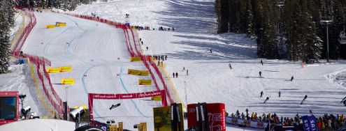Blick auf den Zielbereich in Lake Louise