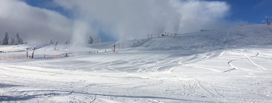 Schnee so weit das Auge reicht: Ein Bild vom 1. Dezember 2017 am Feldberg.