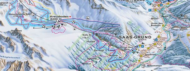 Pistenplan Saas-Grund
