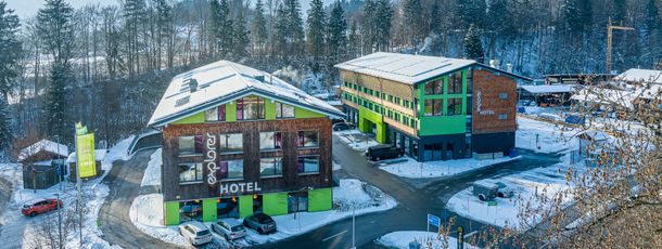 Das Explorer Hotel Oberstdorf im Winter