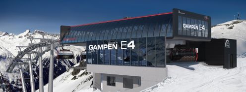 Skizze der neuen Bergstation Gampen E4