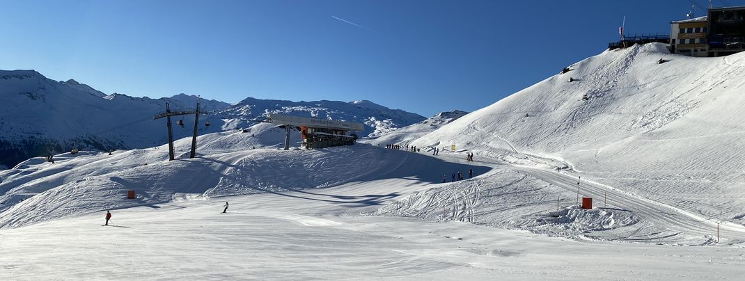 Überwiegend rote Pisten an der Sendleitenbahn (Nr. 6)
