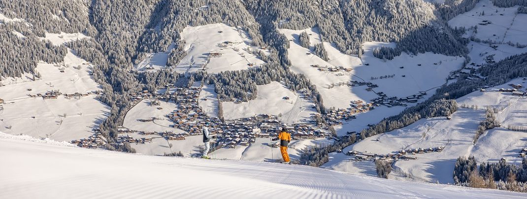114 Pistenkilometer warten auf dich im Ski Juwel Alpbachtal Wildschönau in Tirol.