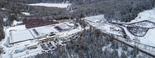 Das Biathlonstadion in Antholz liegt auf rund 1600 Höhenmetern.