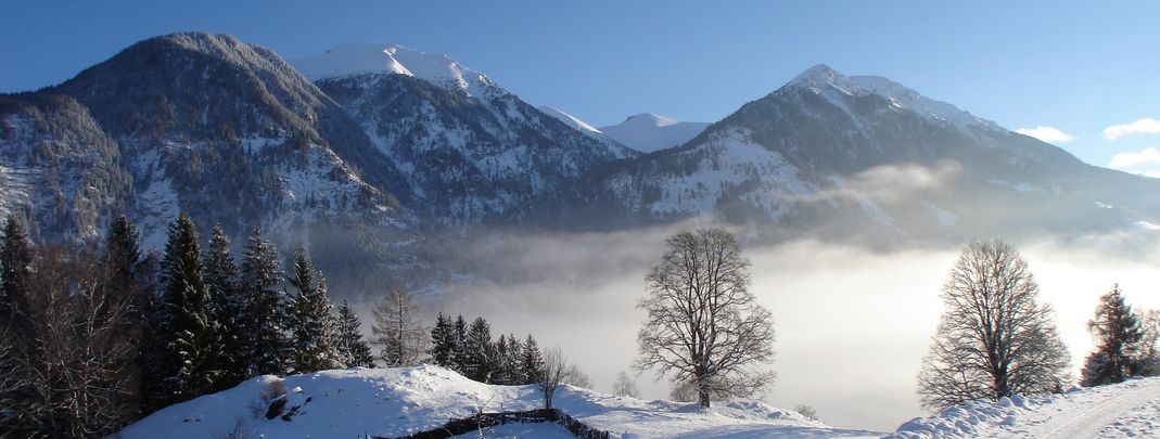 Winterlandschaft mit Blick auf Gamskarkogel