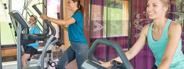 Der Fitnessraum steht Dir den ganzen Tag zur Verfügung