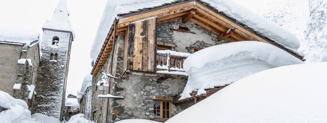 Schneemengen von weit über einen Meter werden erneut in den Südalpen - wie hier in Bonneval sur Arc - erwartet.