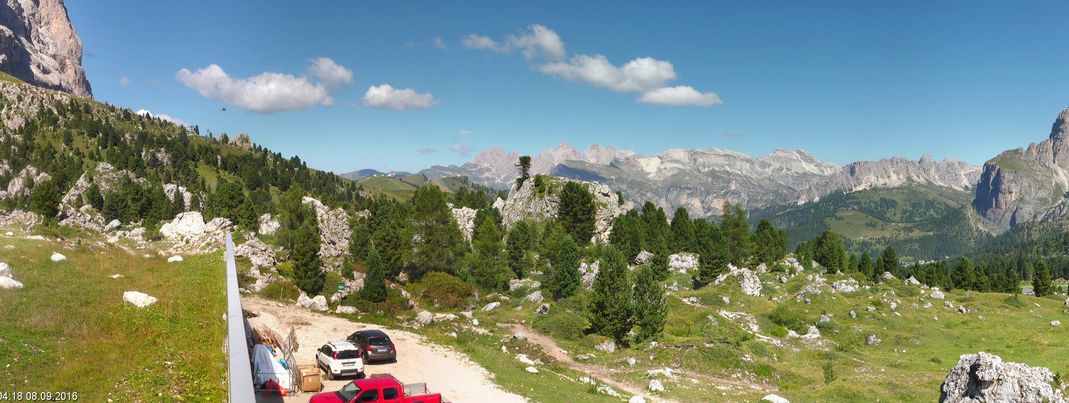 Blick auf den Sellastock in Gröden.