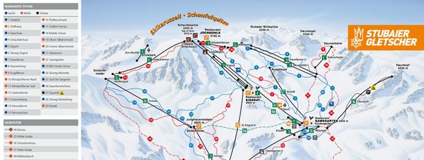 Pistenplan Stubaier Gletscher
