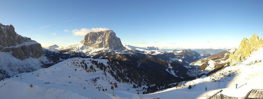 Tolle Bedingungen auch am Dantercepies oberhalb von Wolkenstein.