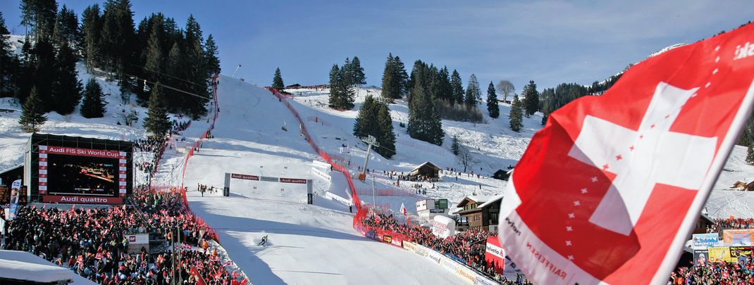 Geisterkulisse statt Fanmassen: In Adelboden dürfen heuer keine Zuschauer vor Ort sein.