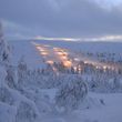 The lighting of the slopes in Saariselkä guarantees an unforgettable skiing experience in the north of Finland.