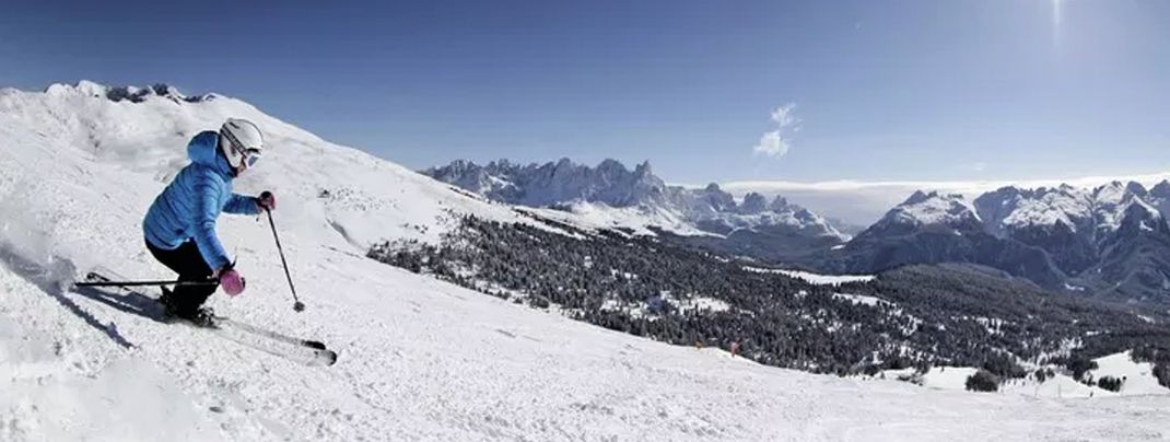 Die Skigebiete im Val di Fassa locken mit traumhaften Panoramen.