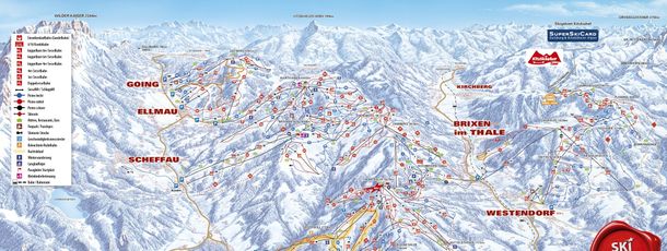 Pistenplan SkiWelt Wilder Kaiser - Brixental
