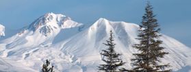 Snowy hills in Erciyces Kayseri