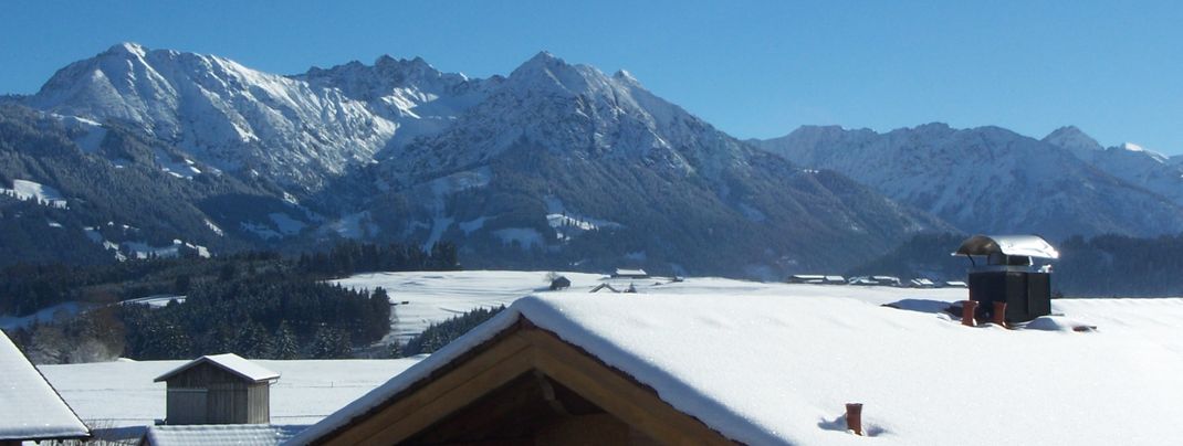 Blick vom Balkon der Ferienwohnung Himmelreich