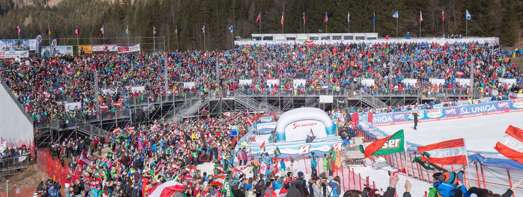 Über 10.000 Zuschauer werden pro Renntag in Hinterstoder erwartet.