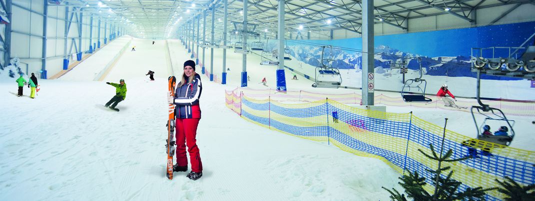 Alpine panorama and chair lift - that's how you learn to ski in Hamburg