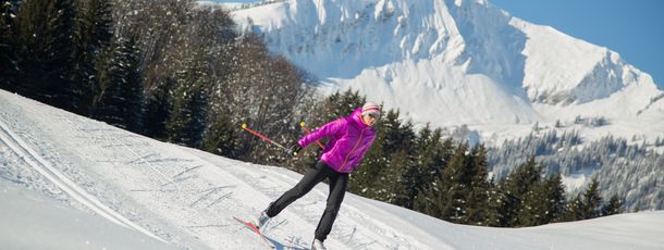 Einstieg zur Langlauf-Loipe 150 m