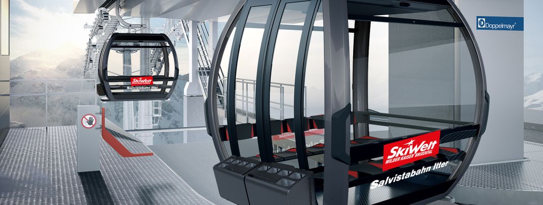 Die neuen Panoramagondeln der Silvestabahn erstrahlen in anthrazit. Ursprünglich waren sie rot geplant.