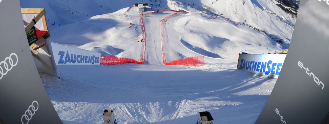 Das Starthaus liegt am Gipfel des Gamskogel auf 2176 Metern.