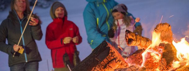 Not ready yet for Aspen's nightlife? Try some s'mores with your family